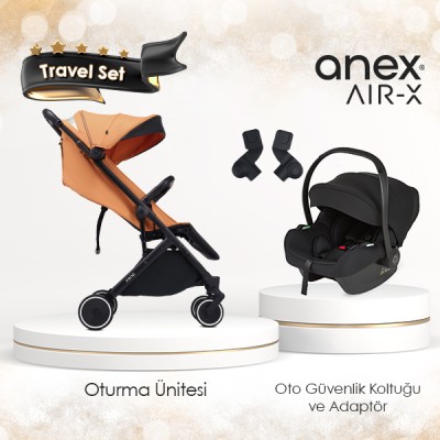 Anex Air-X Kabin Boy Travel Sistem Bebek Arabası Seti - Toffee - Thumbnail