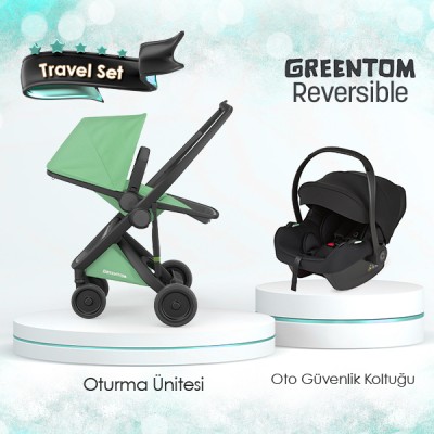 Greentom® - Greentom Reversible Travel Sistem Bebek Arabası Seti - Mint