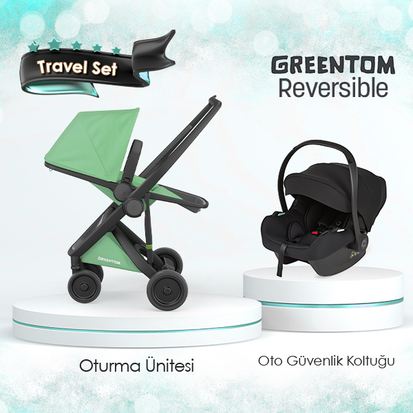 Greentom Reversible Travel Sistem Bebek Arabası Seti - Mint