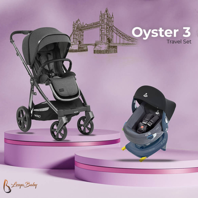 Oyster3 Travel Sistem Bebek Arabası Seti - Fossil - Thumbnail