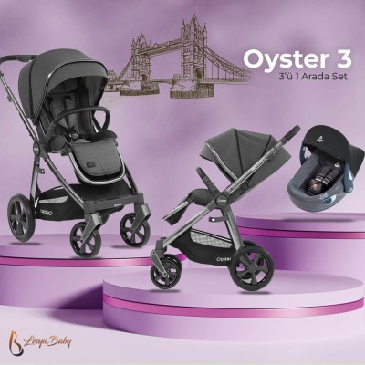 Oyster3 Travel Sistem Bebek Arabası Seti - Fossil - Thumbnail